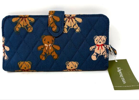 Vera Bradley Handbags - Vera Bradley Bunch of Bears Tab Wallet EXACT NWT 2025 Teddy Bears Blue Red